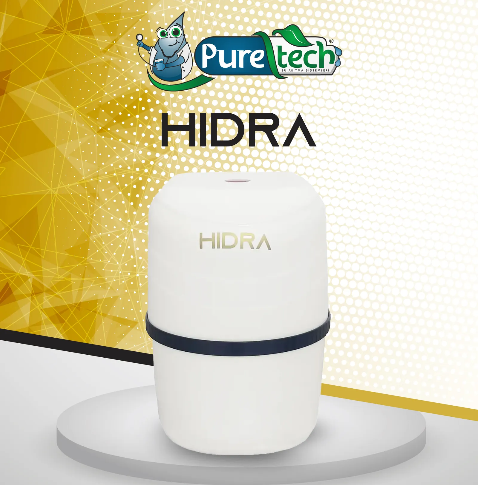 Puretech Hidra pompalı su arıtma cihazı – beyaz gövde