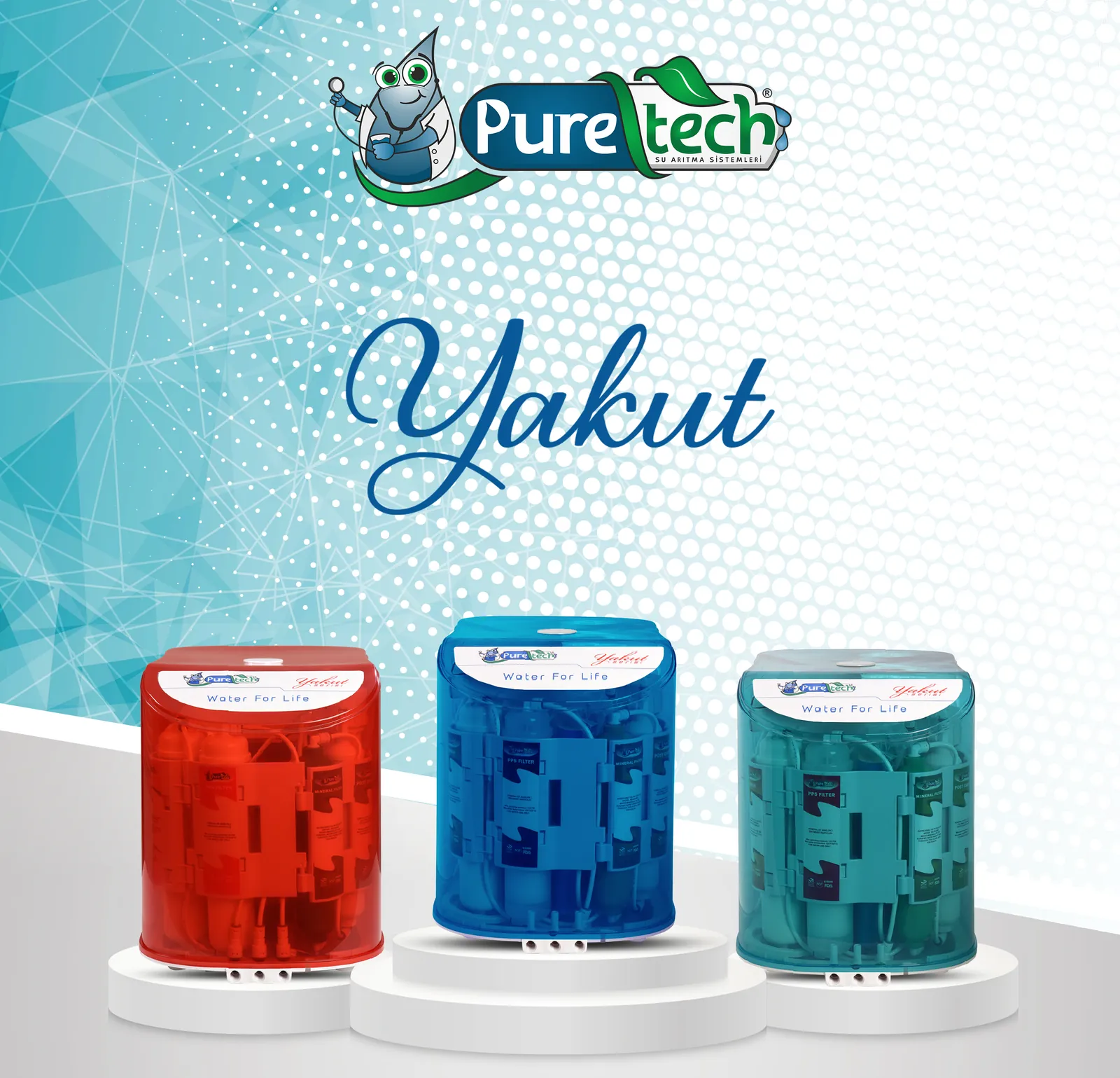 Puretech Yakut pompasız su arıtma cihazı ve filtre özellikleri